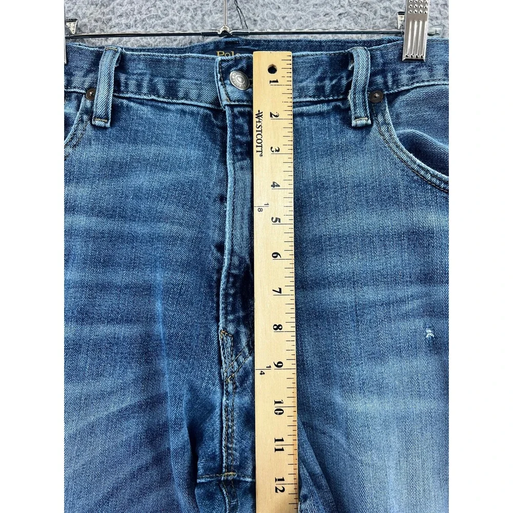 Polo Ralph Lauren Straight Fit Jeans Men's‎ 38x30 Medium Sanded Wash Blue